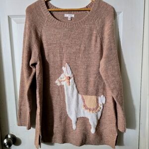 Women's Lauren Conrad Llama Sweater Sz XL